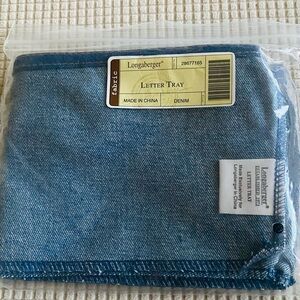 Longaberger Denim Letter Tray Liner - Blue